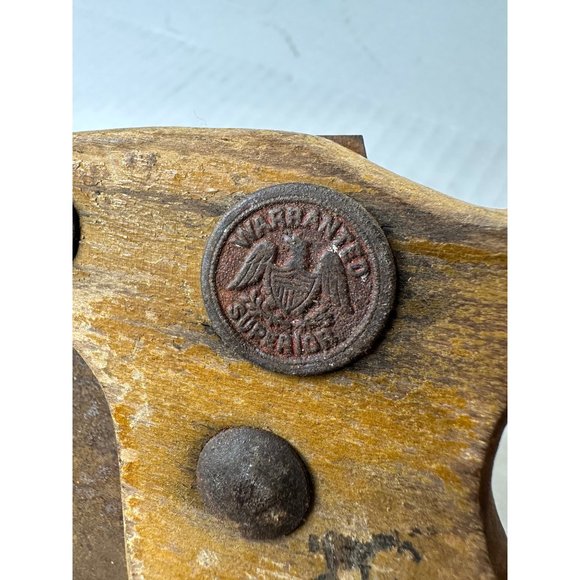 VTG Warranted Superior wooden handled rust patina hand saw crafting artwork - Picture 5 of 8